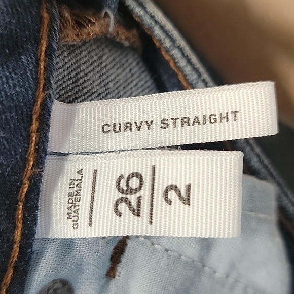 Loft Size 26/2 Curvy Straigh Blue Jeans, Wide Cuff - Picture 8 of 13